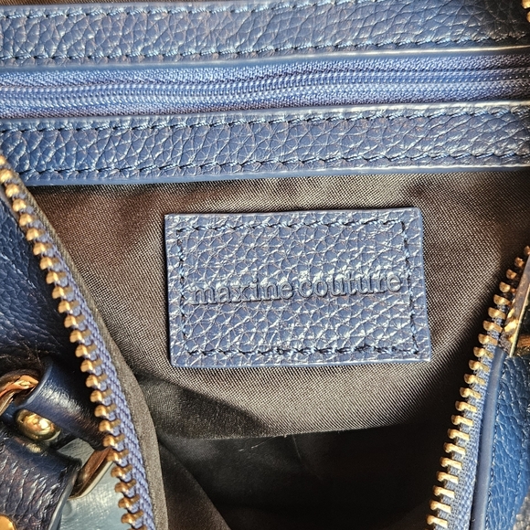 MAXINE COUTURE VINTAGE PEBBLED LEATHER DOCTOR HANDBAG - Picture 5 of 9